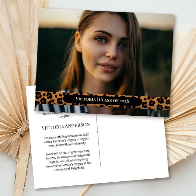 Carte Postale Faire-part Leopard Motif photo (Créateur téléchargé)