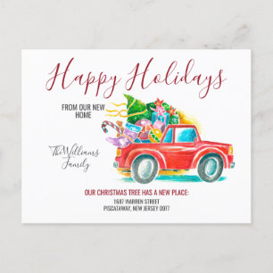 Carte Postale Faire-part Les cadeaux de Noël de Noël du Camion Rouge