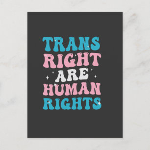 Carte Postale Faire-part Les droits des personnes trans sont des droits de 