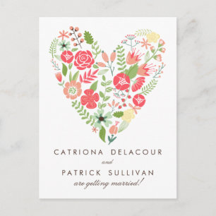 CARTE POSTALE FAIRE-PART LES FLEURS DE PRINTEMPS BLANCHES ENREGISTRENT LA D