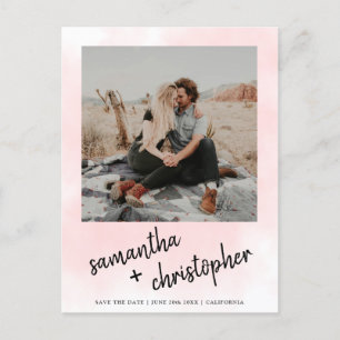 Carte Postale Faire-part Les noms sauvent la photo de rose de typographie