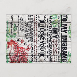 Carte Postale Faire-part Lettre parfaite personnalisée Lettre à mon mari