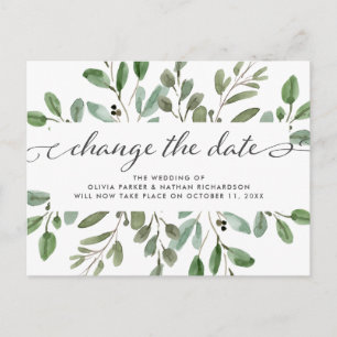 Carte Postale Faire-part Liage minimal Mariage Modifier la date