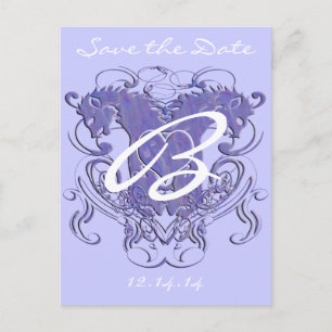 Carte Postale Faire-part Lion Rampant Renaissance Mariage