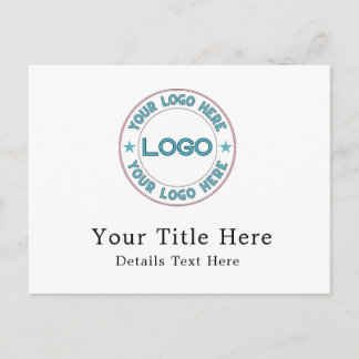 Carte Postale Faire-part Logo personnalisé de base