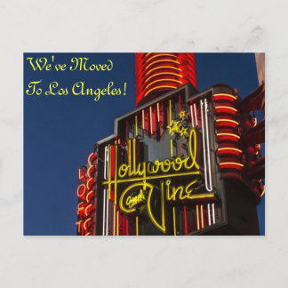 Carte Postale Faire-part Los Angeles California Changement d'adresse