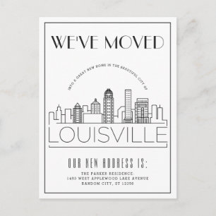 Carte Postale Faire-part Louisville Moderne Deco   Changement d'Adresse