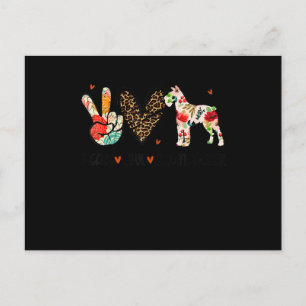 Carte Postale Faire-part Love Schnauzer Funny Venin Dog