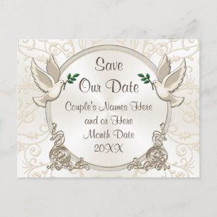 Carte Postale Faire-part Magnifique Sauvegarder Notre Date Couleurs Personn