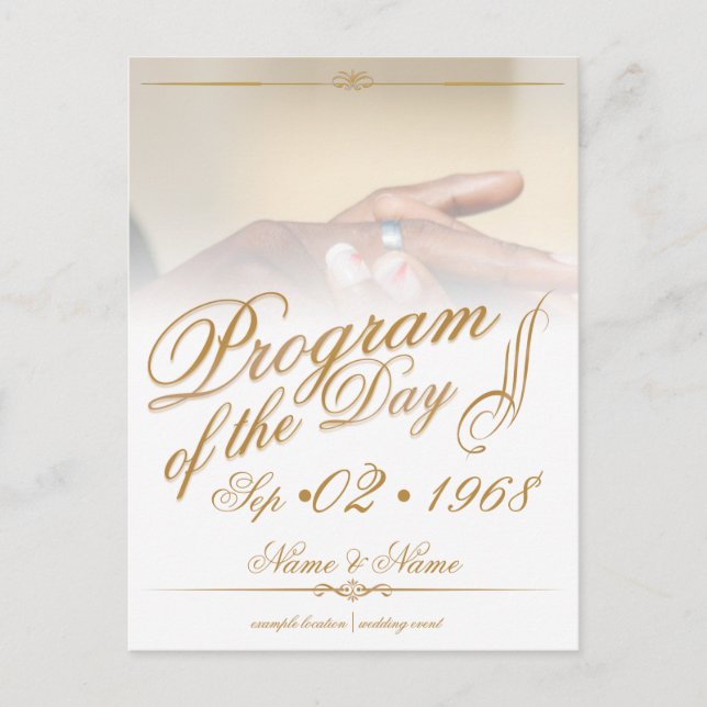 Carte Postale Faire-part Mains d'un couple mariage coloré épingle sur annea (Devant)