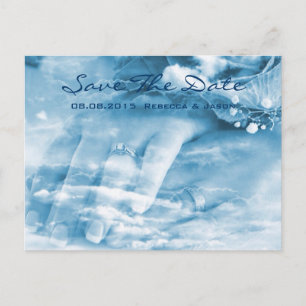 Carte Postale Faire-part mains élégantes mariage vintage save the date