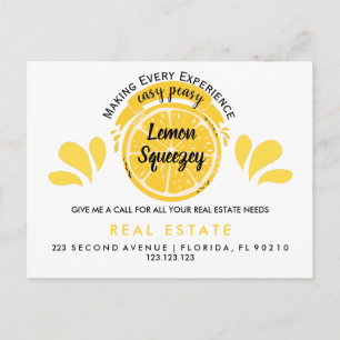 Carte Postale Faire-part Maison à vendre Journée portes ouvertes Lemon Pop 