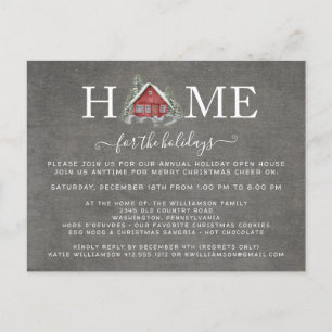 Carte Postale Faire-part Maison aquarelle rustique pour les fêtes Maison ou