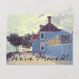 Carte Postale Faire-part Maison Bleue à Zaandam par Monet, Changement d'adr