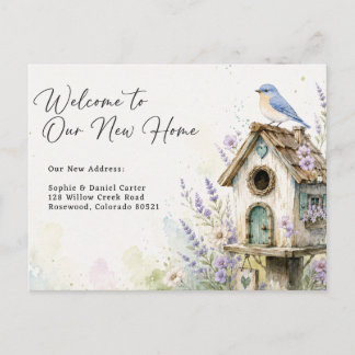 Carte Postale Faire-part Maison charmante à l'aquarelle Nouvelle Maison