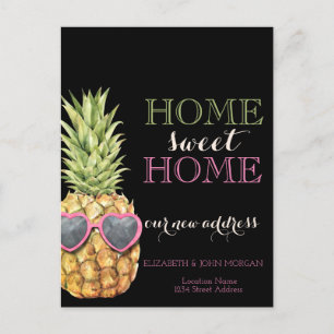 Carte Postale Faire-part Maison Douce Maison,Ananas Frais,Nouvelle Adresse