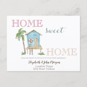 Carte Postale Faire-part Maison Douce Maison,Maison de plage