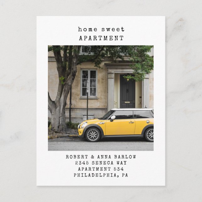 Carte Postale Faire-part Maison Douillette Nouvel Adresse Photo Déménagemen (Devant)