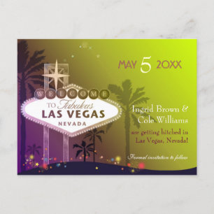 Carte Postale Faire-part Mariage à Las Vegas Nevada Enregistrer la date
