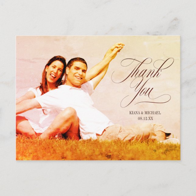 Carte Postale Faire-part Mariage Agate Abstrait Hot Orange ID827 (Devant)