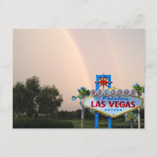 Carte Postale Faire-part Mariage arc-en-ciel Las Vegas