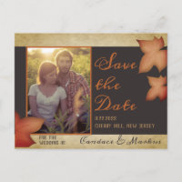 Mariage boisé de feuilles d'érable d'automne Enreg