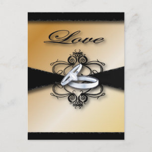 Carte Postale Faire-part Mariage Champagne Sauvez la date et Favoriser
