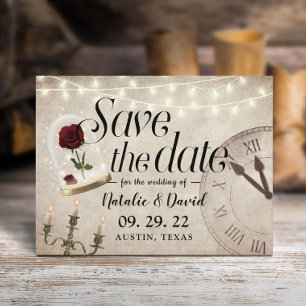 Carte Postale Faire-part Mariage Conte de Fée Vintage Save the Date 