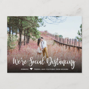 Carte Postale Faire-part Mariage Date de report photo simple