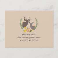 Mariage de automne Rustique Floral Deer Enregistre