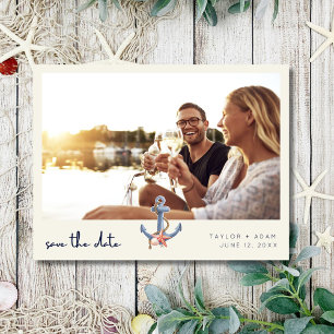Carte Postale Faire-part Mariage de bord de mer Photo Save the Date