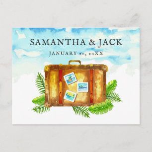 Carte Postale Faire-part Mariage de destination tropicale   Save the date