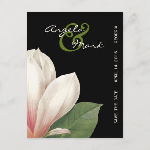 Carte Postale Faire-part Mariage de fleurs du sud de Magnolia   Élégant noi