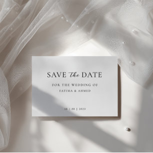 Carte Postale Faire-part Mariage De Script Minimal Non Photo Enregistrer La