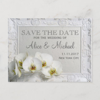 Carte Postale Faire-part Mariage de style élégant Enregistrez la date