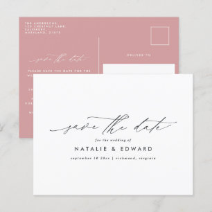 Carte Postale Faire-part mariage de typographie élégant et moderne
