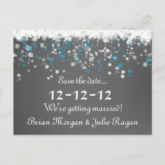 Carte Postale Faire-part mariage d'hiver