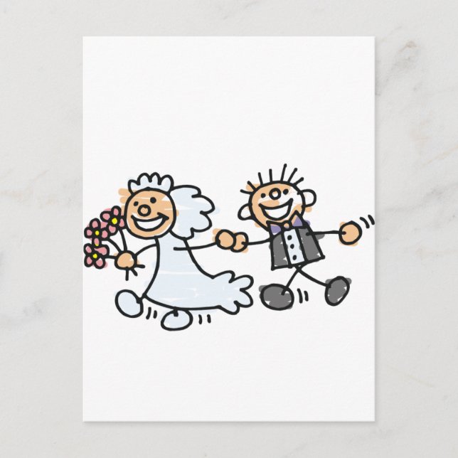 Carte Postale Faire-part Mariage Elope Elopement (Devant)