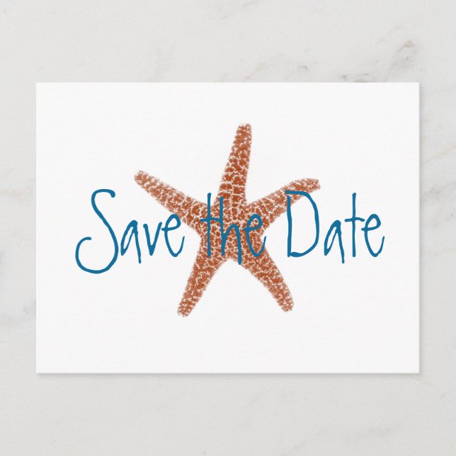 Carte Postale Faire-part Mariage - Enregistrer la date.blue (Devant)