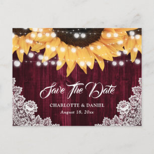 Carte Postale Faire-part Mariage Fleur de Lac en Bois de Bourgogne Tourneso