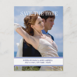 Carte Postale Faire-part Mariage floral au chardon écossais - Sauvegarder l