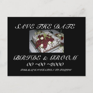 Carte Postale Faire-part Mariage Gâteau Enregistrer la date
