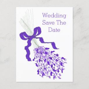 Carte Postale Faire-part Mariage Lavender Enregistrer La Date