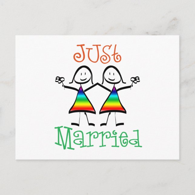 Carte Postale Faire-part Mariage lesbien (Devant)