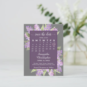 Carte Postale Faire-part Mariage Lilacs rustique Enregistrer le calendrier