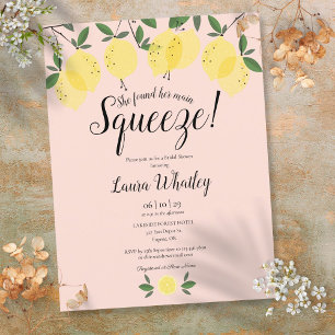 Carte Postale Faire-part Mariage Main Squeeze Lemon Blush Rose
