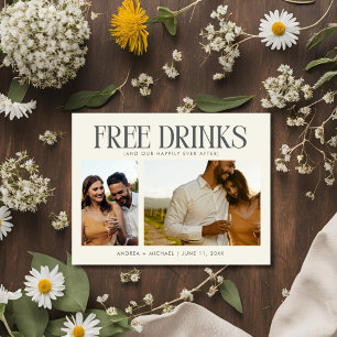 Carte Postale Faire-part Mariage photo budget unique Enregistrer la date