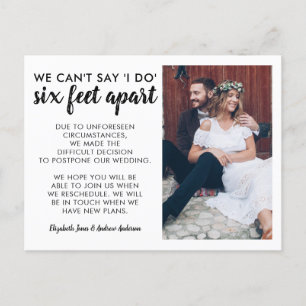 Carte Postale Faire-part Mariage photo du plan de changement Six Pieds-Pied