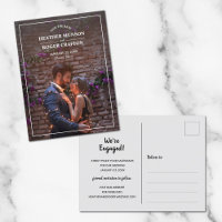 Mariage photo frontière simple Enregistrer la date