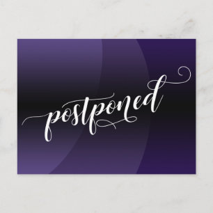 Carte Postale Faire-part Mariage reporté Courbe violette